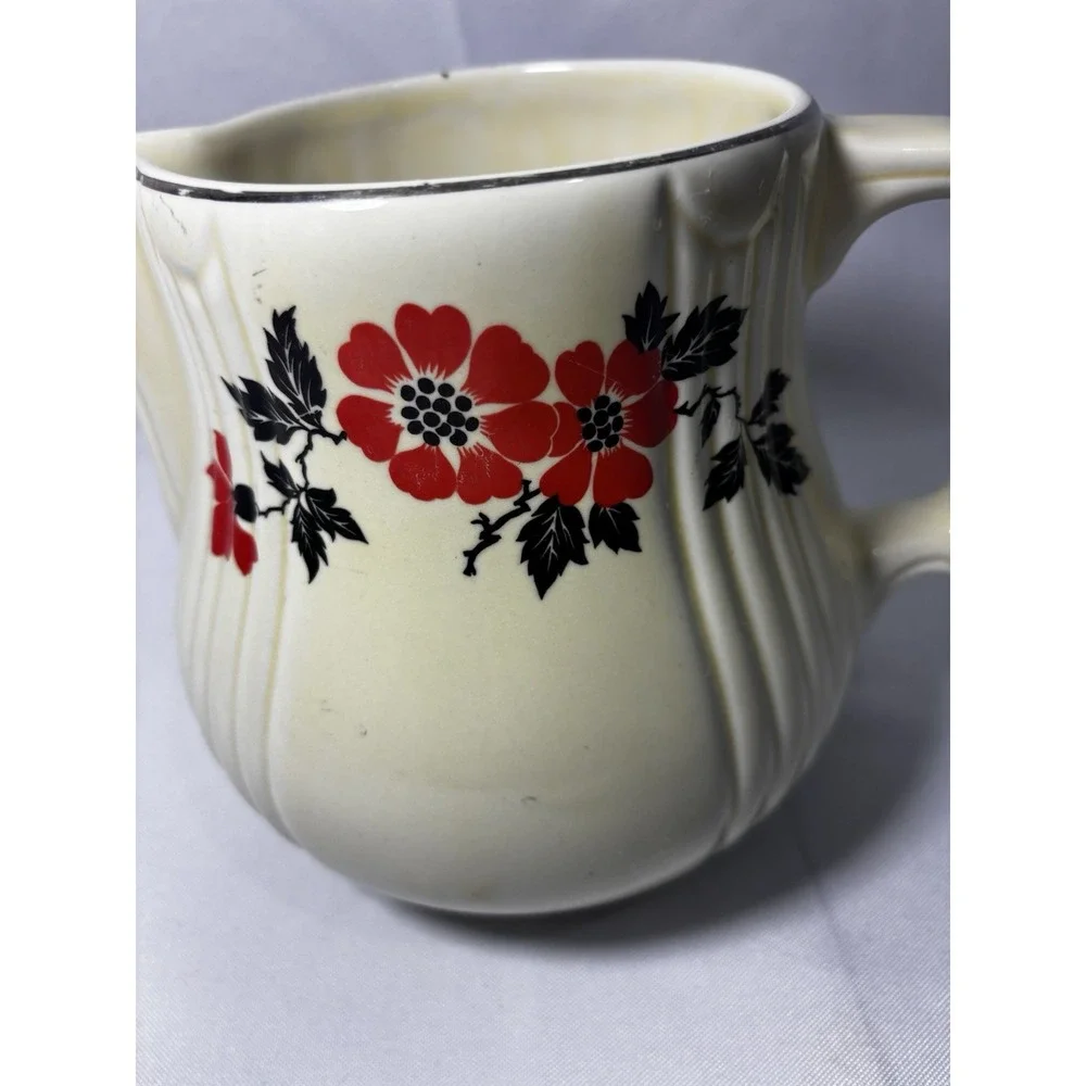 🌺Vintage Hall's Pitcher Superior Quality Red Poppy Kitchenware 2 Quart MCM